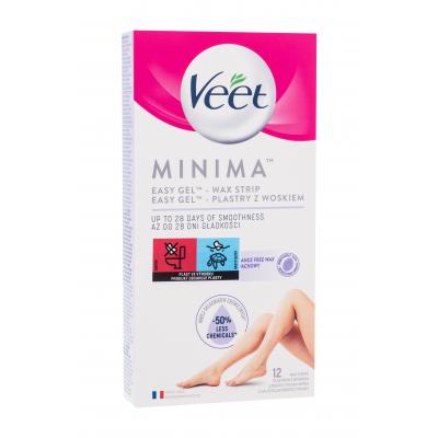 Veet Minima™ Easy-Gel™ Wax Strips Legs & Body Akcesoria do depilacji dla kobiet 12 szt